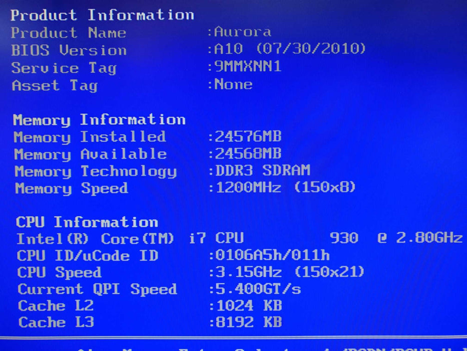 Dell Alienware Aurora R1 Gaming - Intel i7-930, 24GB, 4x 1TB HDD FX580