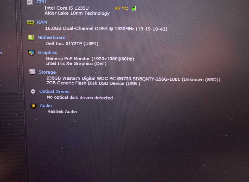Dell Latitude 5430 Core i5-1235U@1.30GHz 16GB RAM 256GB SSD  Lap200