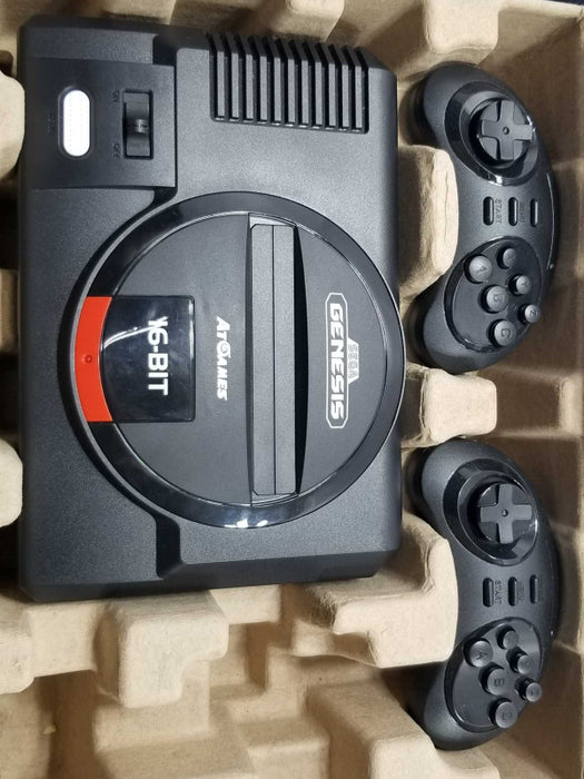 Sega Genesis Flashback  AtGames 85 built in games HDMI 2x wireless controllers ~
