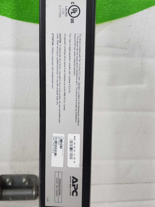 APC AP7932 Rack PDU Switched 24-Outlet Zero U 30A 120V 24x 5-20, AS-IS _
