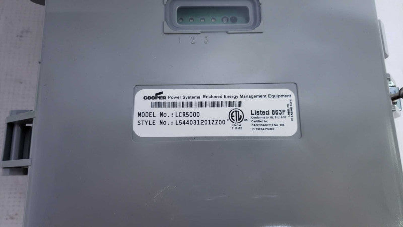 cooper power systems LCR5000 L544031201ZZ00 AS-IS [