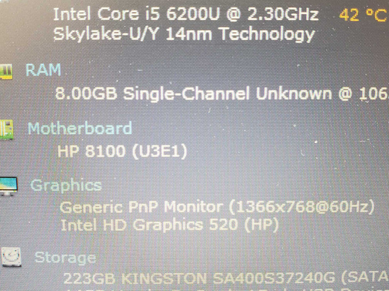 HP ProBook 440 G3 14\\" i5-6200U 8GB DDR4 240GB SSD |
