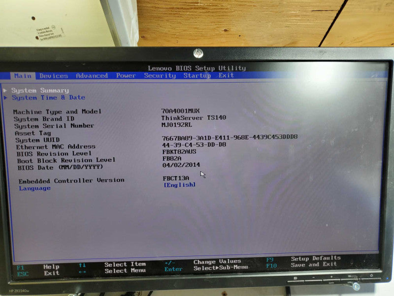 Lenovo Thinkserver TS140 Intel xeon E3-1225 v.3 @ 3.40GHZ 8GB 2TB )