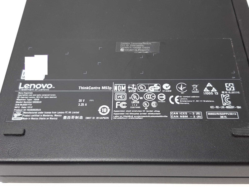 Lenovo ThinkCentre M93p Intel Core i7-4765T 2GHz 8GB RAM +