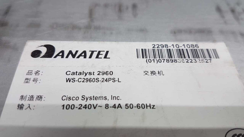 Cisco Catalyst 2960-S Series PoE+ WS-C2960S-24PS-L / Factory Reset #