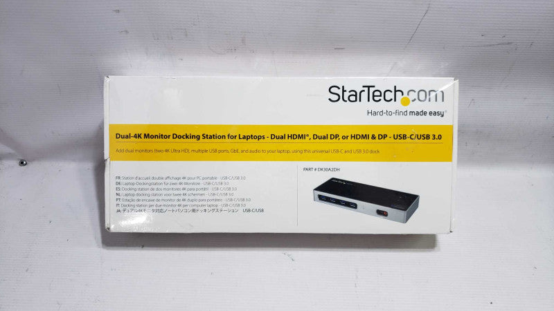 StarTech DK30A2DH 4K DisplayLink Plug and Display USB 3.0 HDMI Docking Station [