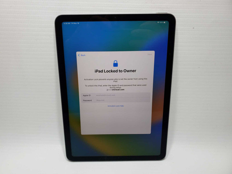 Apple iPad Air 11\\" 4th Generation A2316 Space Gray - iCloud Lock - PARTS ONLY (