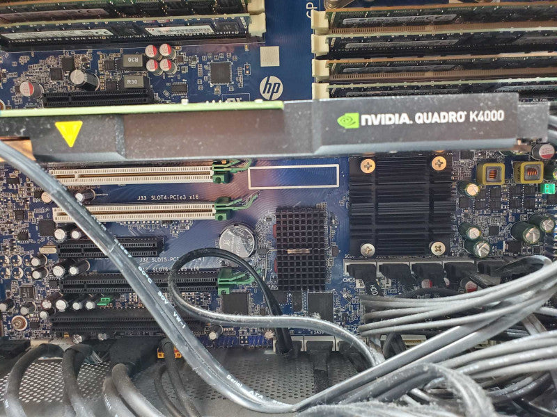 HP Z820 WS, 2x Xeon E5-2630v2 2.6GHz, 128GB DDR3, 4x HDD Caddies, Quadro K4000 _