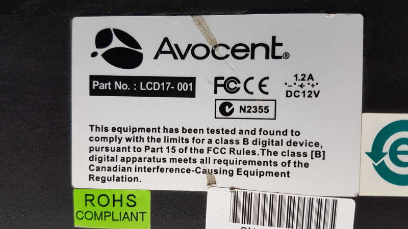 Avocent LCD17-001 VGA/PS2 Dual-Rail Rack Console  #