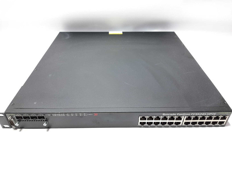 Brocade FastIron FCX624S-HPOE Gigabit Ethernet PoE Switch with Bracket +