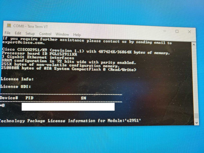 Cisco C2951/K9 Cisco 2951 Router _ Factory Reset )