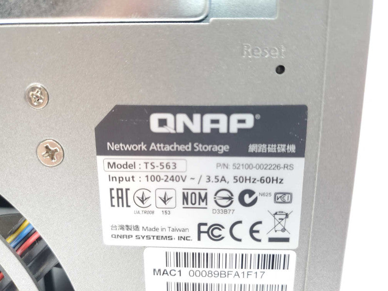 QNAP TS-563 5 Bay Network Attached Storage NAS 1x 2TB HDD _