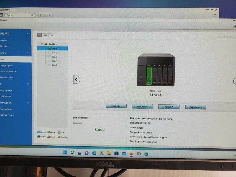 QNAP TS-563 5 Bay Network Attached Storage NAS 1x 2TB HDD _