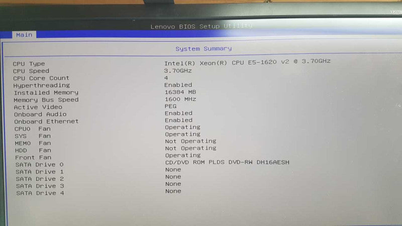 Lenovo S30 Xeon E5-1620 V2 @ 3.70ghz / 16gb ram / quadro k4000 GPU #