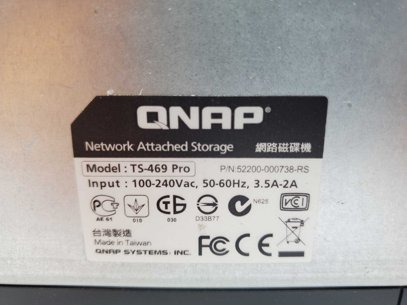 QNAP Network Attached Storage TS-469 Pro, No HDD/Caddies, AS-IS _