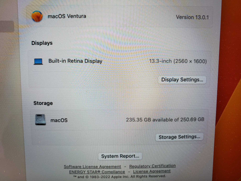 MacBook Pro 2017 13\\" Core i5-7360U @ 2.3 GHz 16GB Ram 250GB SSD *READ* (