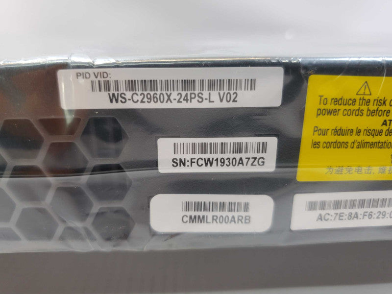 Cisco Catalyst 2960X-24PS-L - switch - 24 ports (WS-C2960X-24PS-L) Open Box (