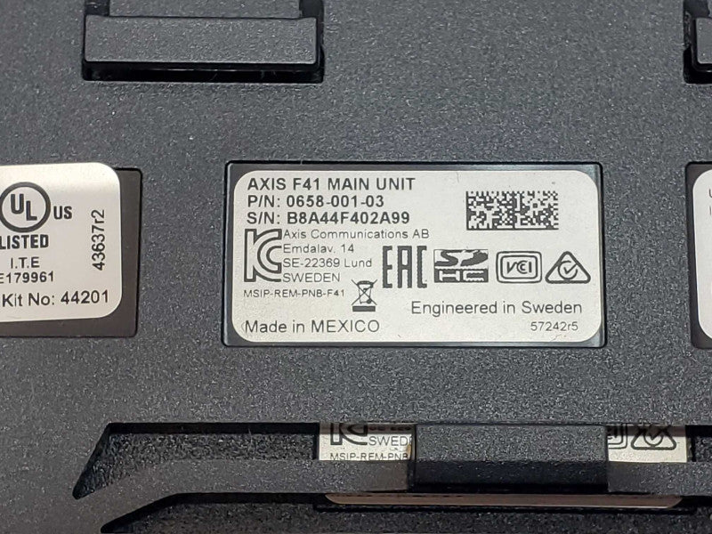 AXIS F41 MAIN UNIT POE Power Block P/N: 0658-001-03 _