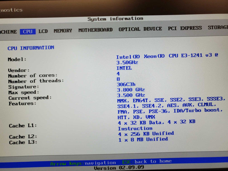 P300 Xeon E3-1241 Xeon E3-1241 v3 @ 3.50GHz 16GB RAM 1TB HDD (