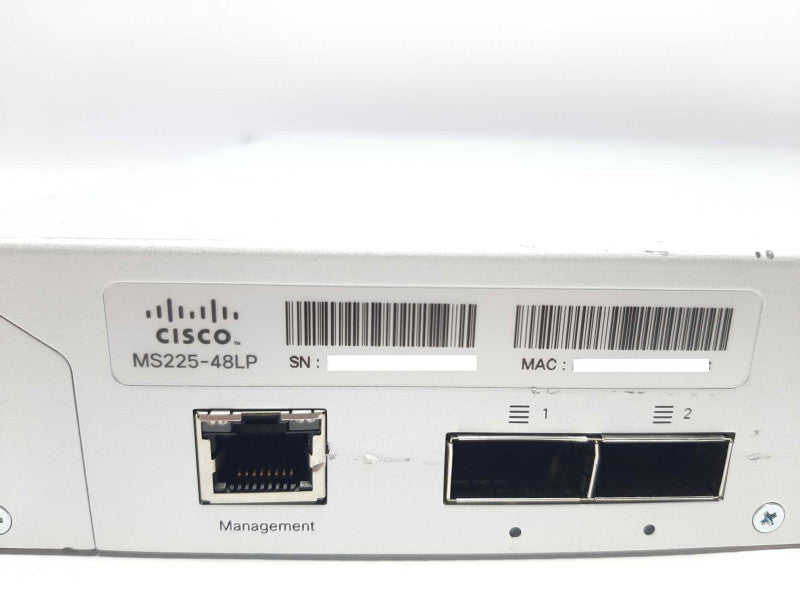 Cisco Meraki Cloud Managed Switch 48-Ports PoE+ MS225-48LP-HW - UNCLAIMED +