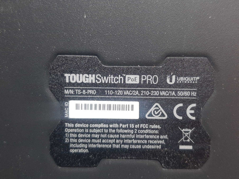 Ubiquiti Networks Tough Switch PoE PRO TS-8-PRO Rack-Mountable Network Switch +