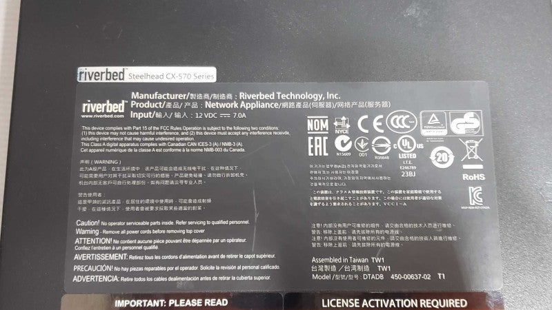 RIVERBED CXA-00570-B020 NETWORK APPLIANCE [