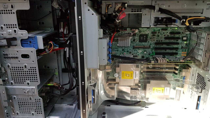 HP Proliant ML350e Gen8 2x Xeon E5-2440 @ 2.40ghz / 16gb ram / Raid Ctrl #