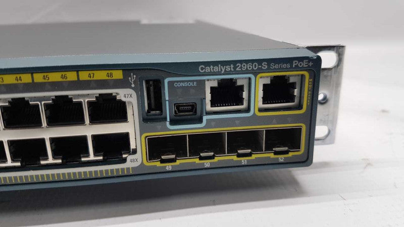 Cisco Catalyst 2960-S Series PoE+ WS-C2960S-48LPS-L 48x port network switch #