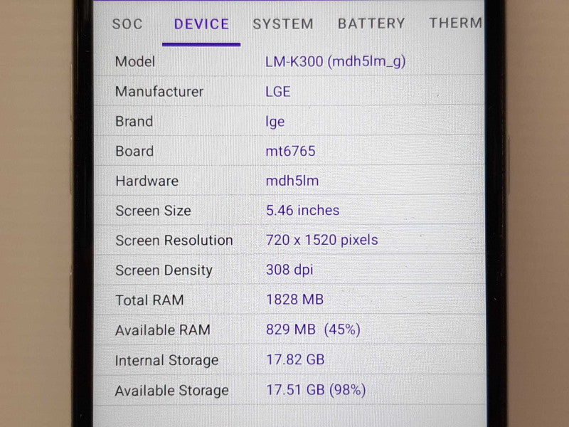 LG K31 LM-K300 Helio P22 @ 2GHz 2GB RAM 32GB Flash +