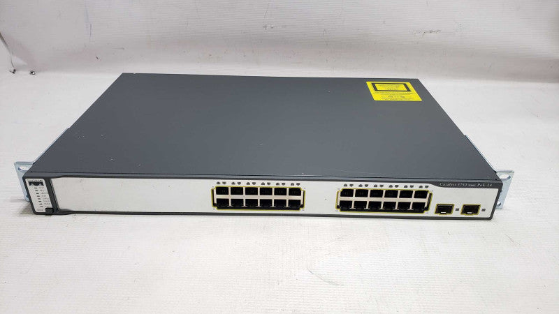 Cisco Catalyst 3750 Series C3750-24PS-S V06 24 Port PoE Network Switch [