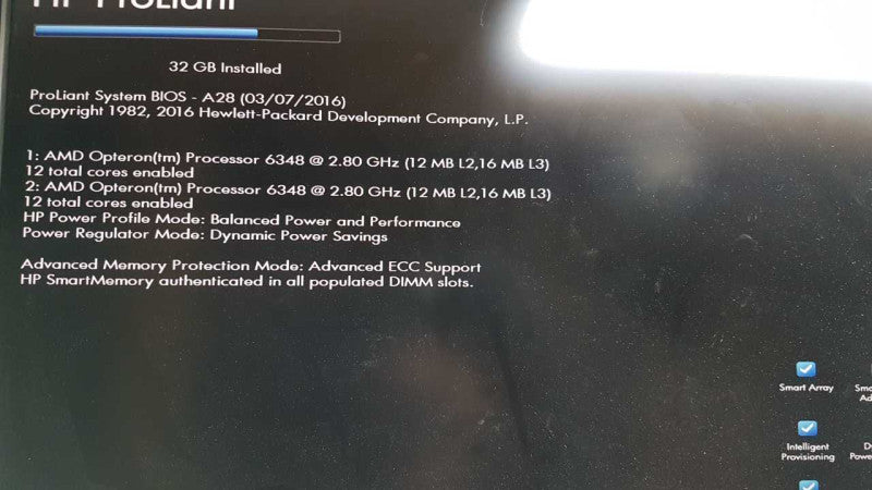 HP Proliant DL385P Gen8 2x AMD Opteron 6348 @ 2.80ghz /32gb ram / see notes  #