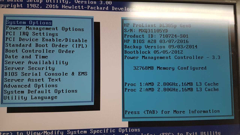 HP Proliant DL385P Gen8 2x AMD Opteron 6348 @ 2.80ghz /32gb ram / see notes  #