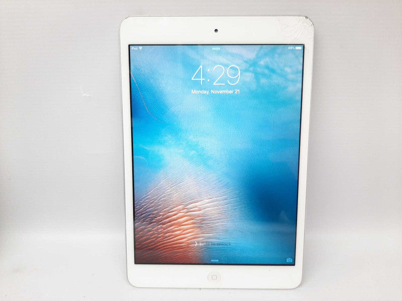 Apple iPad Mini 1st Gen. 32GB A1432 Wi-Fi 7.9\\" - White/Silver - Cracked Screen +