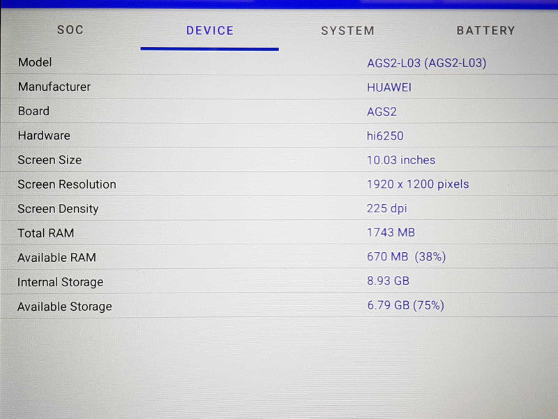Huawei Mediapad T5 AGS2-L03 10.1\\" LTE 2GB RAM 16GB ROM +