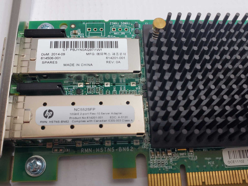 HP 614506-001 NC552SFP DP 10GbE Server Adapter  _