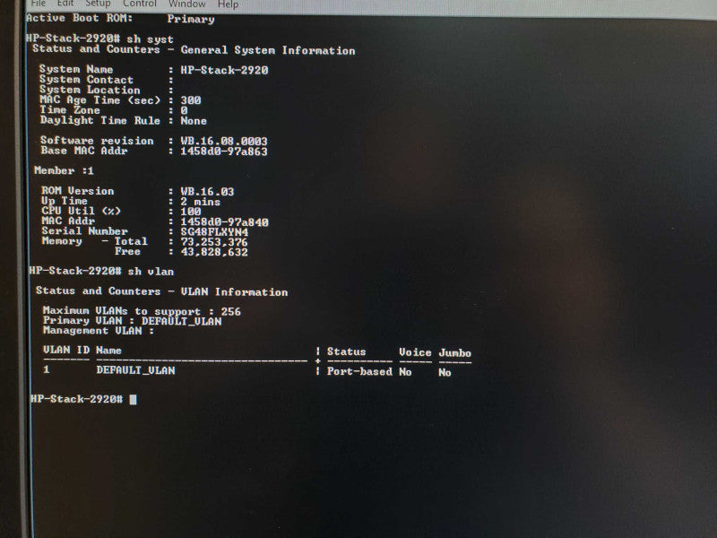 HP J9727A 2920-24G 24 Port PoE Gigabit Ethernet Switch _