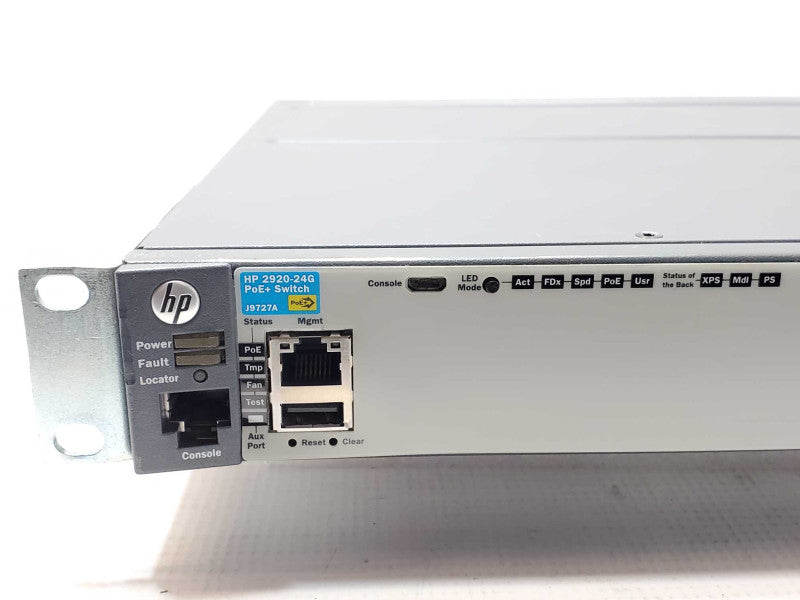 HP J9727A 2920-24G 24 Port PoE Gigabit Ethernet Switch w/ Rack mount Ears _