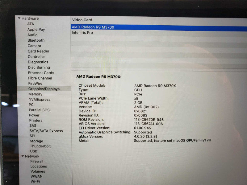 Macbook Pro 2015 15\\" Retina Core i7-4870HQ @ 2.5GHz 16GB Ram 500GB SSD R9 M370x *READ* (