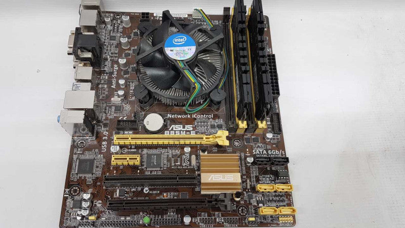 CPU/Mobo combo i5-4460 @ 3.20ghz / 16gb ram / B850M-E M.ATX / no IO Shield / No GPU  #
