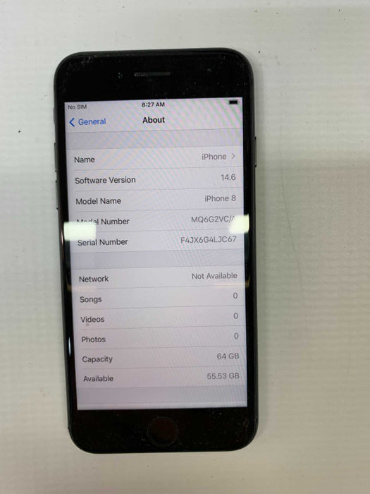 Apple iPhone 8 Black 64G A1905 Unlocked READ [