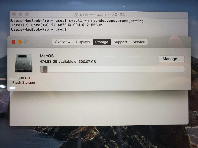 Macbook Pro 2015 15\\" Retina Core i7-4870HQ @ 2.5GHz 16GB Ram 500GB SSD R9 M370x 2GB (