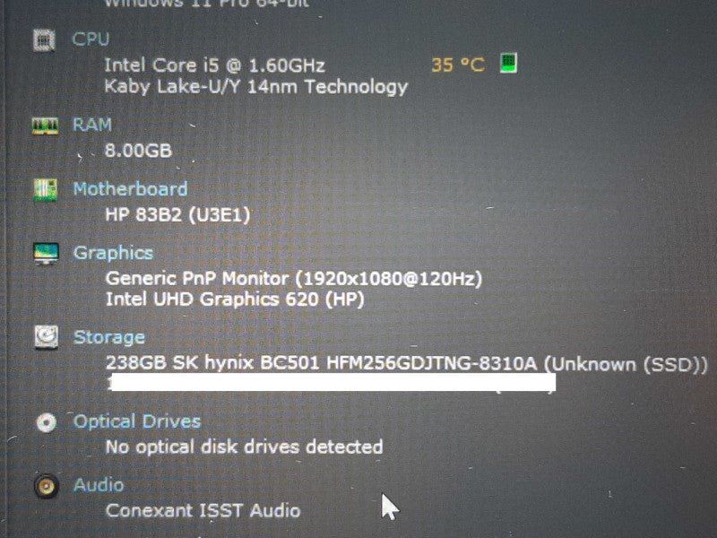 HP EliteBook 840 G5 13.2\\" i5-8250U @ 1.8GHz 8GB RAM 256GB SSD +