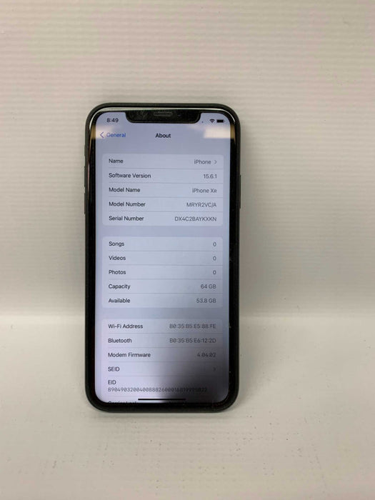 iPhone XR 64G Black Unlock A1984 READ [
