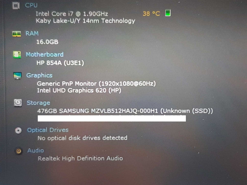 HP EliteBook 830 G6 13.2\\" i7-8665U @ 1.90Hz 16GB RAM 512GB SSD +