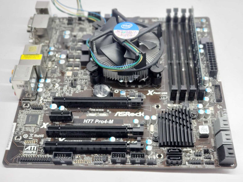 Asrock H77 Pro4-M Board with Core I5-3470 3.2GHz CPU and 4GB RAM, No I/O Cover _