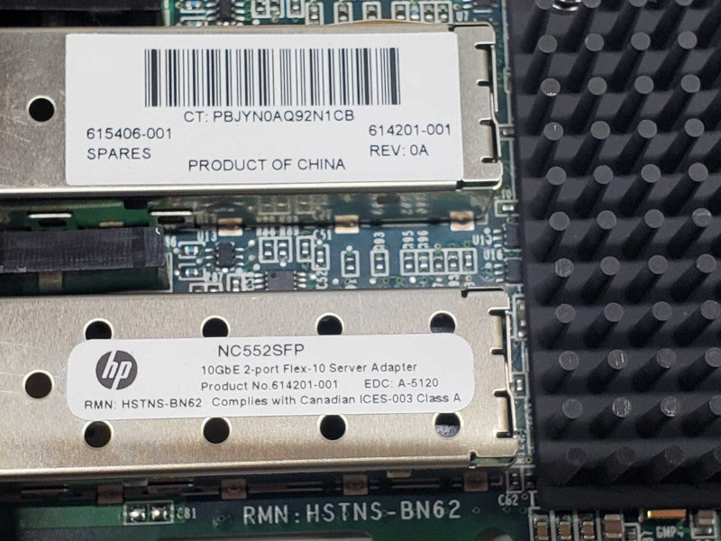 HP NC552SFP 10GbE 2-Port Flex- 10 Server Adapter 615406-001 614201-001 _