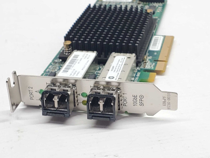 HP NC552SFP 10GbE 2-Port Flex-10 Server Adapter 614201-001 LP _