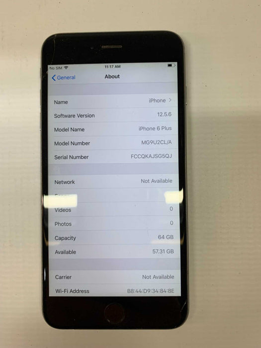 Apple iPhone 6 Plus 64G Gray Unlock READ [