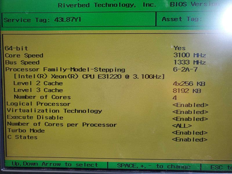 Riverbed Steelhead EXA-00560-b020 Xion e31220 @3.10GHZ 16gb DDR3
