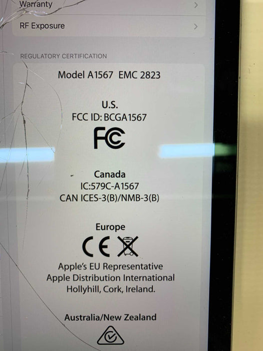 Apple iPad Air 2 64G Gray Unlocked A1567 READ [